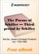 The Poems of Schiller - Third period for MobiPocket Reader