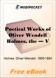 The Poetical Works of Oliver Wendell Holmes - Volume 08: Bunker Hill and Other Poems for MobiPocket Reader
