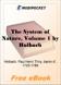 The System of Nature, Volume 1 for MobiPocket Reader