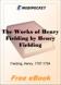 The Works of Henry Fielding for MobiPocket Reader