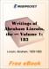 The Writings of Abraham Lincoln - Volume 1 for MobiPocket Reader