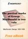 The poetical works of George MacDonald in two volumes - Volume 1 for MobiPocket Reader