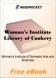Woman's Institute Library of Cookery, Volume 1 for MobiPocket Reader