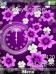 Purple Flowers Clock