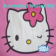 Hello Kitty with animated heart on focus icon