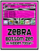 Zebra in Pink Bottom Zen w/Hidden Today+ 9000/Bold Theme