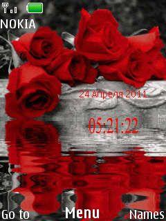 Roses Clock