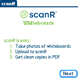 scanR Whiteboards for Treo 700p