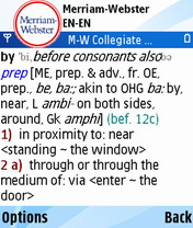 Merriam-Webster English Dictionary Symbian S60 3rd edition