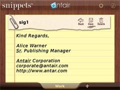 Antair Snippets