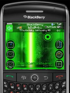 Animated Sci-F Thumb Scanner Theme for BlackBerry Curve