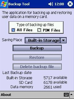 SD Card Backup for Pocket PC 2002