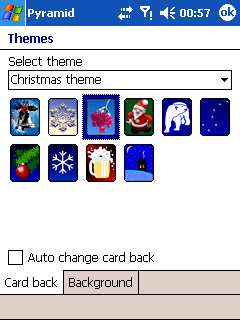 Pocket PC solitaires christmas theme