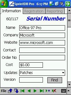 Serial Number for SprintDB
