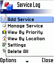 Service Log for Symbian