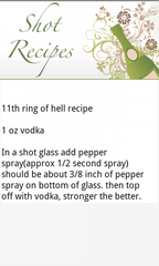 Shot Recipes