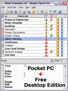 A Simple Check List (PPC 2002) + Free Desktop Companion