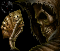 skull clock