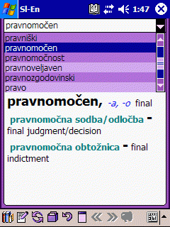 Slovenian-English Law Dictionary (unidirectional)