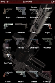 Guns iphone theme