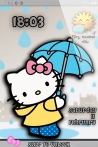 Hello Kitty iPhone Lockscreen