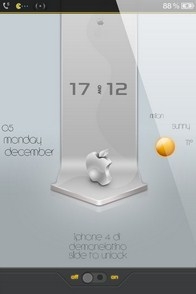 Silver Apple iPhone Lockscreen