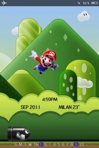 Animated Mario iPhone lockscreen