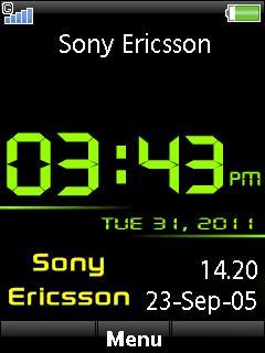 Sony Ericsson Clock