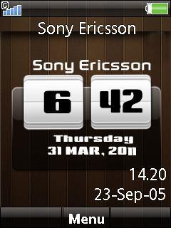 Sony Ericsson Clock
