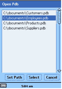 Mobile Database Viewer(Access,Excel,Oracle) for UIQ