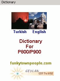 English-Turkish-English Dictionary 2.2 For P800/P900/P910 Motorola AXXX