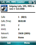 Kai's  Call, SMS, MMS Counter (SMP)