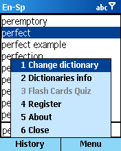 Spanish-English and English-Spanish dictionary (extended) for Windows Smartphone