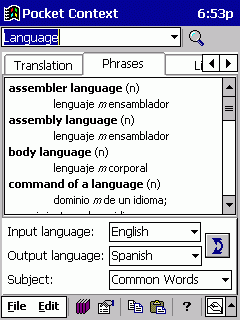 Pocket Context English/Spanish, Pocket PC(ARM), Pocket PC 2002/2003
