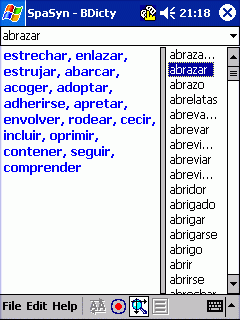 BEIKS Spanish Synonyms Dictionary for Windows Mobile Pocket PC