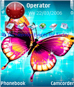 Sparkling Pink Butterfly  Theme Free Flash Lite Screensaver