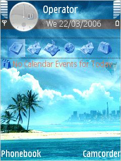 Tropical Beach - S60 Theme with Screen Saver - S60 3rd