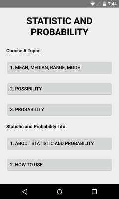 Statistic and Probability