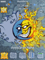 Blackberry Flip ZEN Theme: Sun and Moon Tattoo Animated
