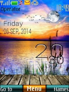 sunset live clock