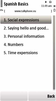 TalkPhone Spanish Basics