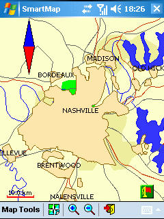 Map of Tennessee (US State)
