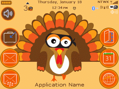 8520 Blackberry Today Theme: Thanksgiving Turkey Animated