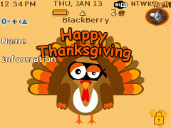 8100 Blackberry ZEN Theme: Thanksgiving Turkey Animated