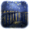 Starry Night over River (idle screen)