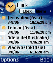 Time Machine - Nokia S60 Clock Alarm Stopwatch Timer
