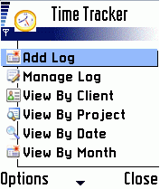 Time Tracker for Symbian