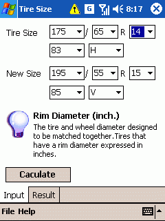 Tire Size Calculator
