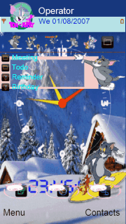 Tom & Jerry skiing animated