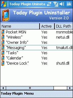 Today Plugin Uninstaller 2.0